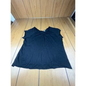 Womens Black Lace Trimmed V Neck Cap Sleeve Tunic‎ Top Casual Boho Style